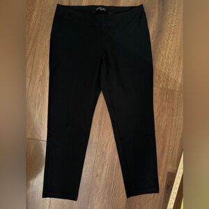 Eileen Fisher System Slim Ankle Pant Black Size M Stretch Crepe Career